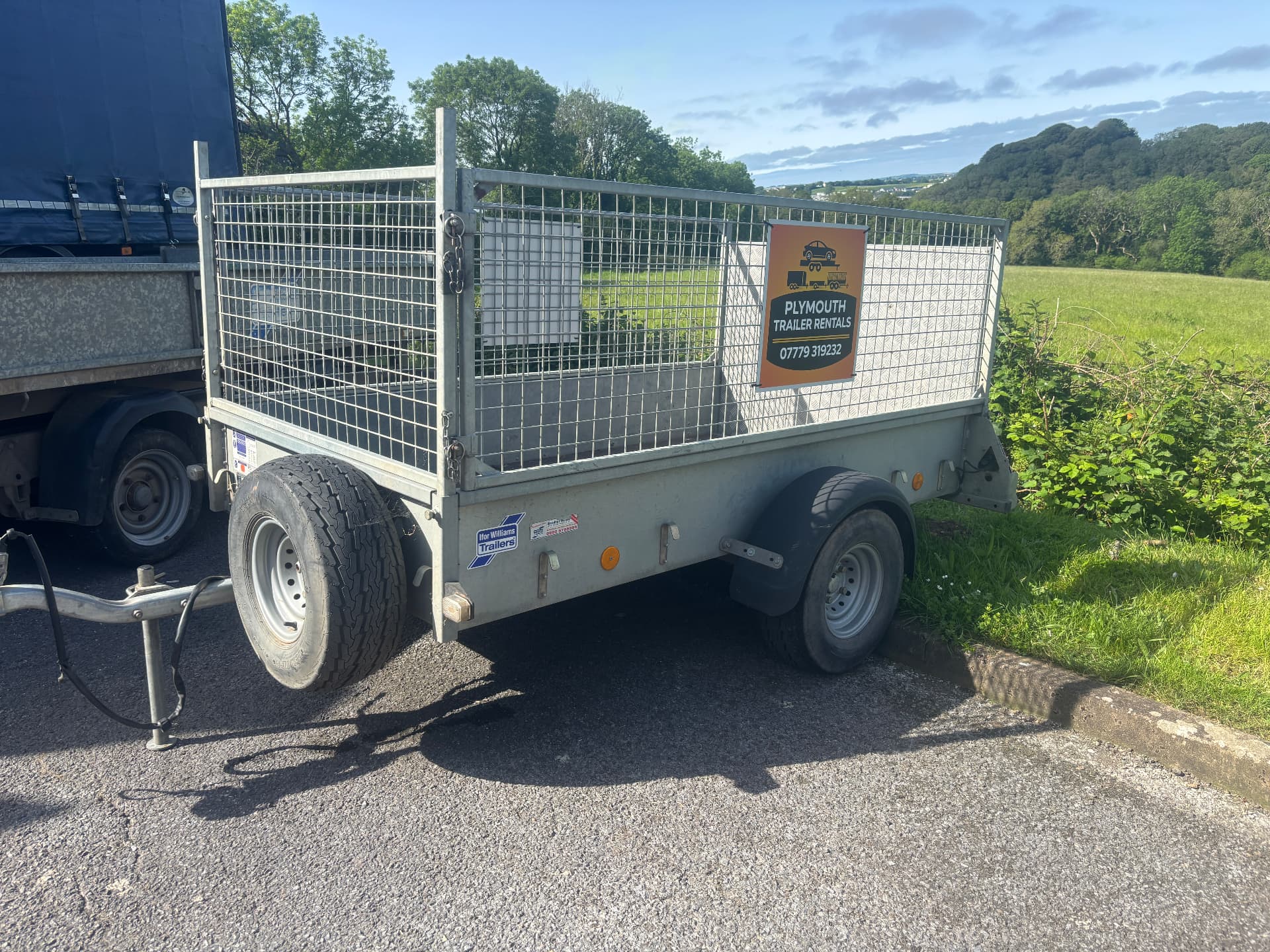 Ifor Williams P7E trailer available for hire in Plymouth